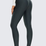 CRZ YOGA Women's Fleece Lined Leggings with Pockets 28'' Melanite