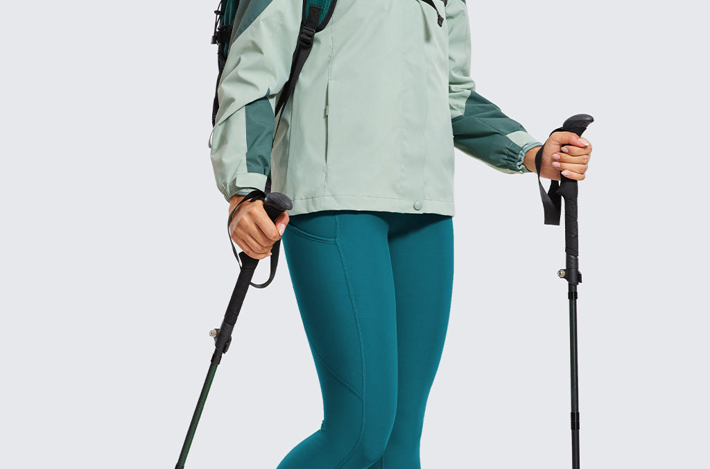 CRZ YOGA Women's Fleece Lined Leggings with Pockets 28'' Hot Fudge Brown