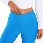 CRZ YOGA Women's Fleece Lined Leggings with Pockets 28'' Arctic Plum