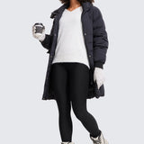 Women's Fleece Lined Leggings 28" Black