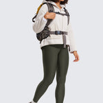 Women's Fleece Lined Leggings 28" Olive Green