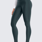 Women's Fleece Lined Leggings 28" Forest Dark Green