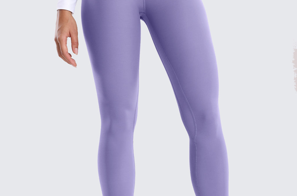 Women's Fleece Lined Leggings 28" Dark Lavender Purple