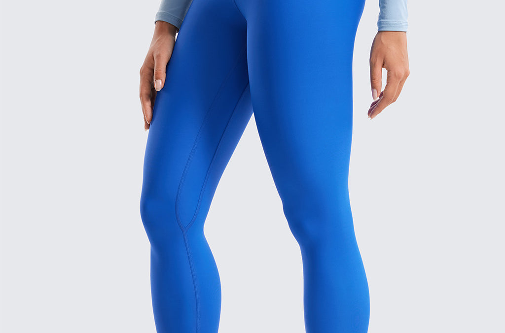 Women's Fleece Lined Leggings 28" Sparkle Blue