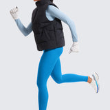 Women's Fleece Lined Leggings 28" Madagascar Blue