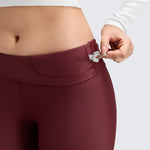 Women's Fleece Lined Leggings 28" Red Merlot