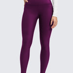 Women's Fleece Lined Leggings 28" Plum Magenta