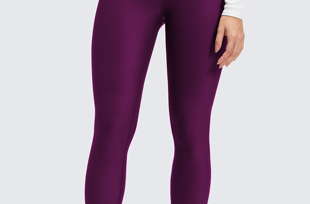 Women's Fleece Lined Leggings 28" Plum Magenta