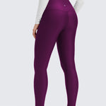Women's Fleece Lined Leggings 28" Plum Magenta