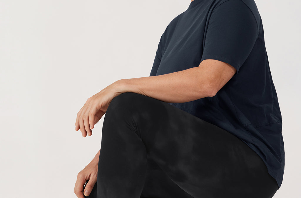 CRZ YOGA Women's Yoga Lounge High Rise Butterluxe Yoga Leggings 25'' Tie Dye Smoke Ink