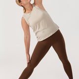 CRZ YOGA Women's Yoga Lounge High Rise Butterluxe Yoga Leggings 25'' Coffee Brown