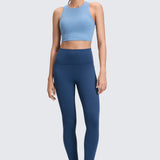 CRZ YOGA Women's Yoga Leggings 25" with Pockets French Navy