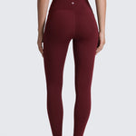 CRZ YOGA Women's Yoga Leggings 25" with Pockets Red Merlot