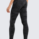 CRZ YOGA Women's Yoga Leggings 25" with Pockets Dark Grey Camouflage 2