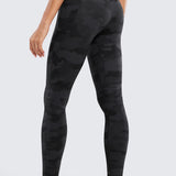 CRZ YOGA Women's Yoga Leggings 25" with Pockets Dark Grey Camouflage 2