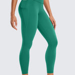 CRZ YOGA Women's Yoga Leggings 25" with Pockets Cascadia Green