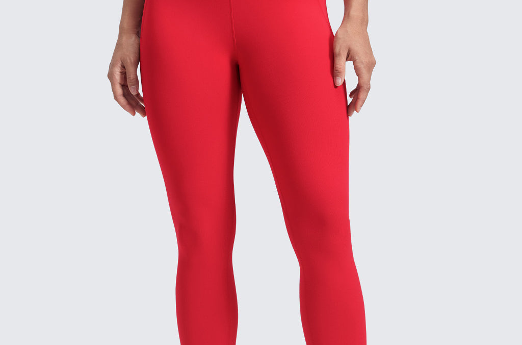 CRZ YOGA Women's Yoga Leggings 25" with Pockets Aurora Red