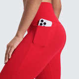 CRZ YOGA Women's Yoga Leggings 25" with Pockets Aurora Red