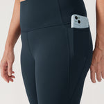 CRZ YOGA Women's Yoga Leggings 25" with Pockets True Navy