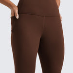 CRZ YOGA Women's Yoga Leggings 25" with Pockets Lava Brown