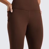CRZ YOGA Women's Yoga Leggings 25" with Pockets Lava Brown