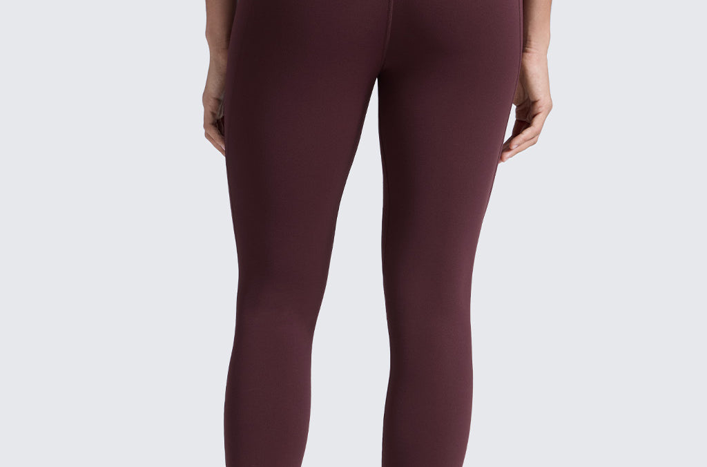 CRZ YOGA Women's Yoga Leggings 25" with Pockets Ripe Plum