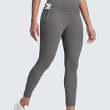 CRZ YOGA Women's Yoga Leggings 25" with Pockets Ash Grey