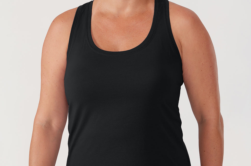 Women's Pima Cotton Racerback Tank Top Navy