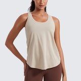Women's Pima Cotton Racerback Tank Top Jade Grey