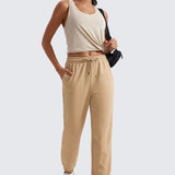 Women's Pima Cotton Racerback Tank Top Navy