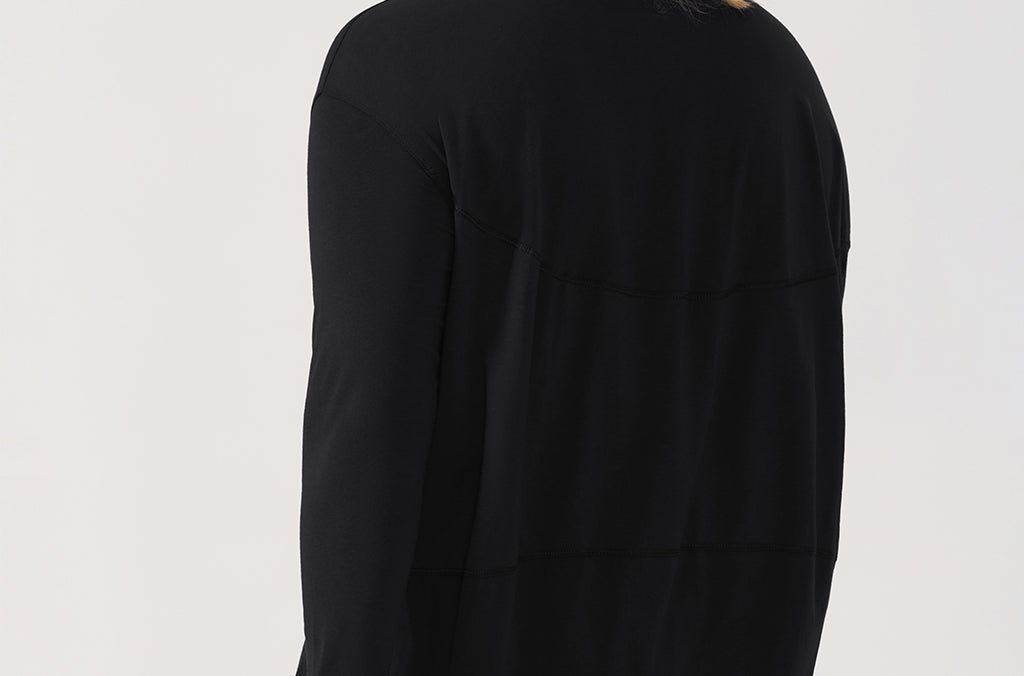 Women's Pima Cotton Boat Neck Long Sleeve Shirts Heathered Medium Grey