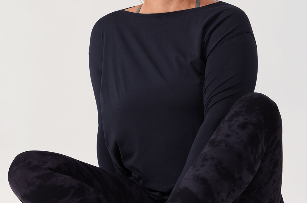 Women's Pima Cotton Boat Neck Long Sleeve Shirts White