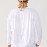 Women's Pima Cotton Boat Neck Long Sleeve Shirts Black