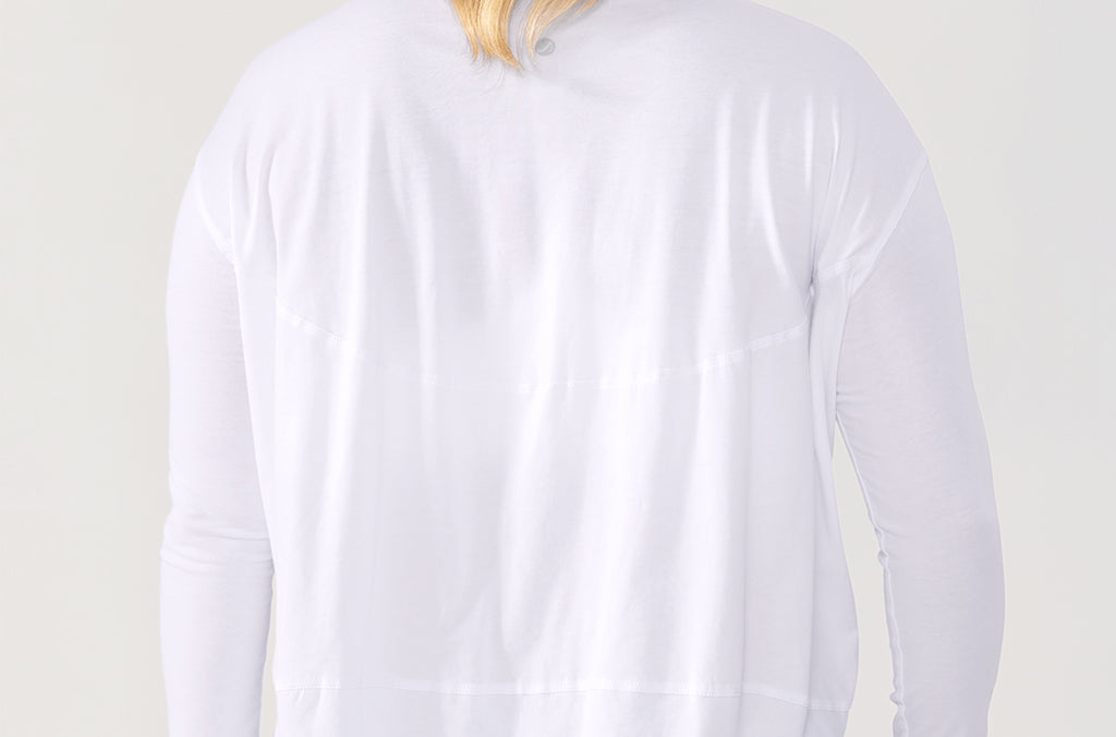 Women's Pima Cotton Boat Neck Long Sleeve Shirts Black