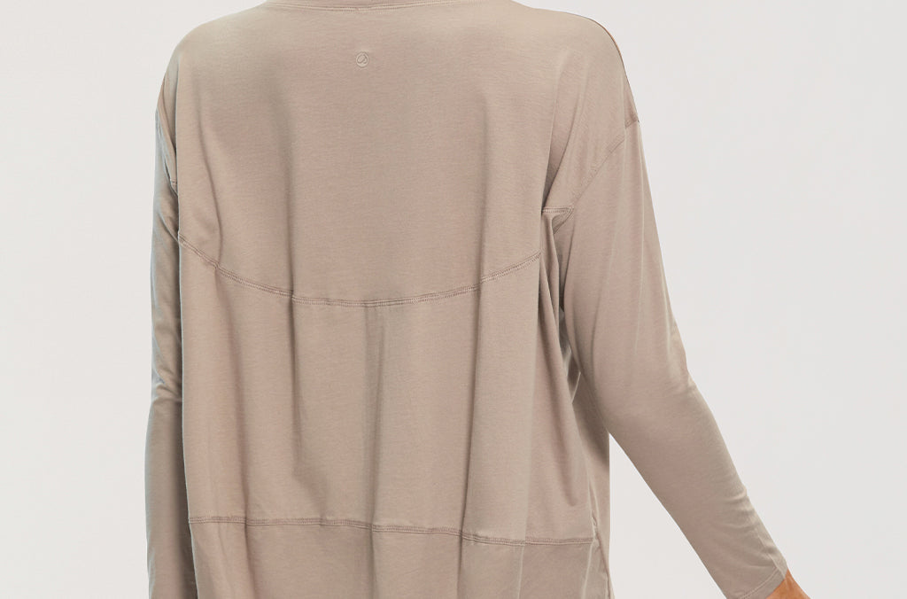 Women's Pima Cotton Boat Neck Long Sleeve Shirts White