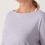 Women's Pima Cotton Boat Neck Long Sleeve Shirts Black