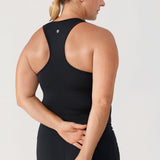 Women's Seamless Ribbed Cropped Tank Top Black