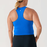 Women's Seamless Ribbed Cropped Tank Top White