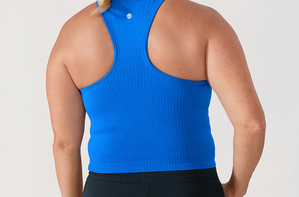 Women's Seamless Ribbed Cropped Tank Top White