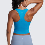 Women's Seamless Ribbed Cropped Tank Top Misty Merlot