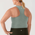 Women's Seamless Ribbed Cropped Tank Top Black