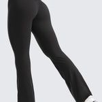 CRZ YOGA Women's High Waist Flare Leggings 29" Black