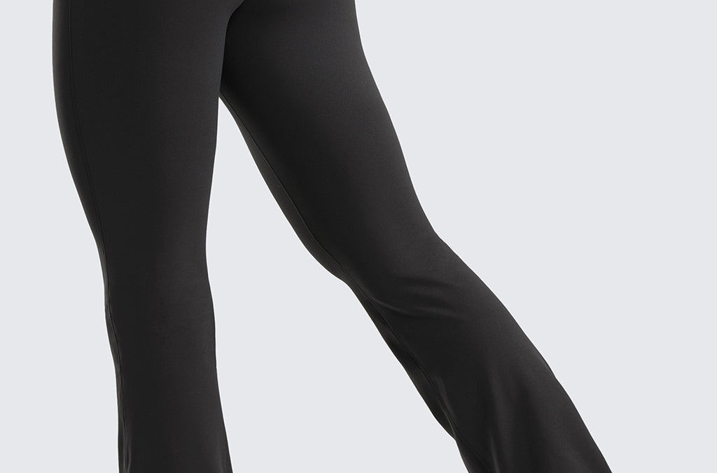 CRZ YOGA Women's High Waist Flare Leggings 29" Black