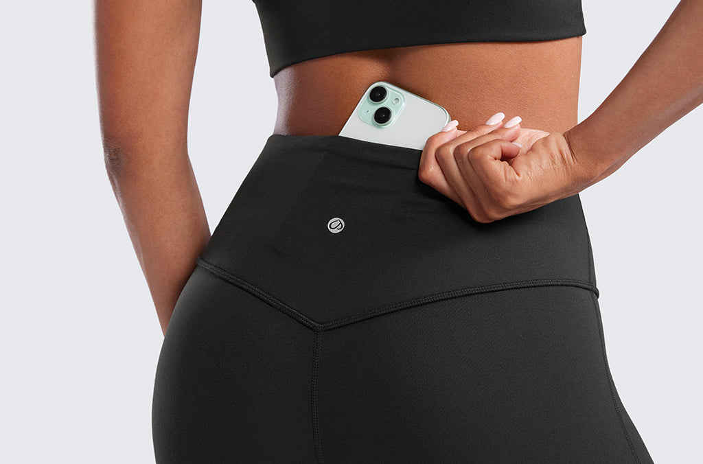 CRZ YOGA Women's High Waist Flare Leggings 29" Black