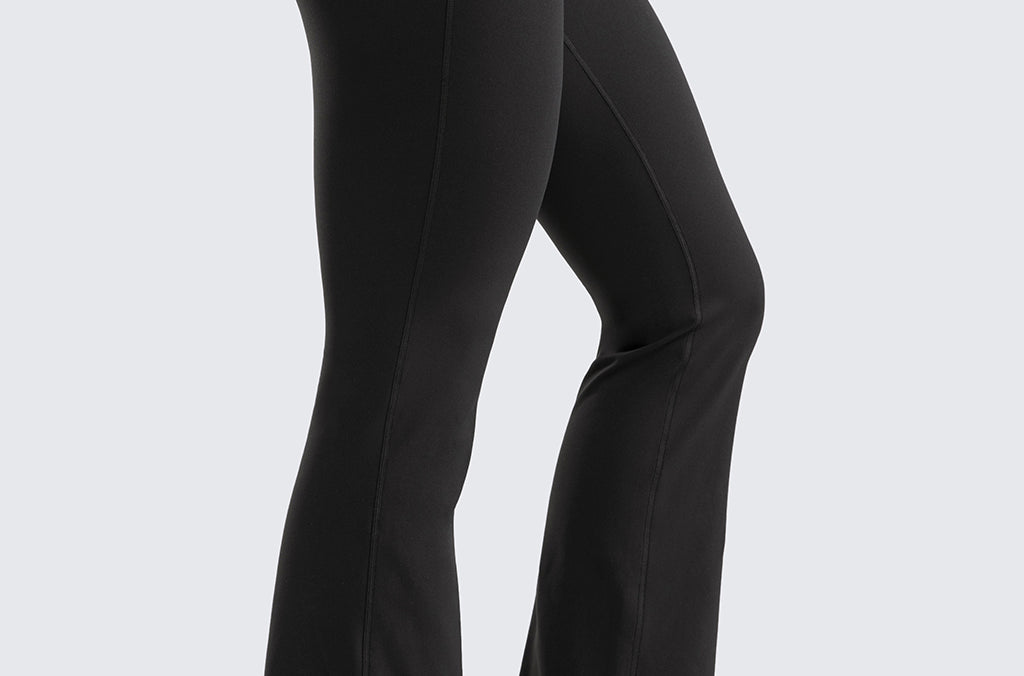 CRZ YOGA Women's High Waist Flare Leggings 29" Black
