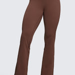 CRZ YOGA Women's High Waist Flare Leggings 29" Coffee Brown