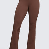 CRZ YOGA Women's High Waist Flare Leggings 29" Coffee Brown