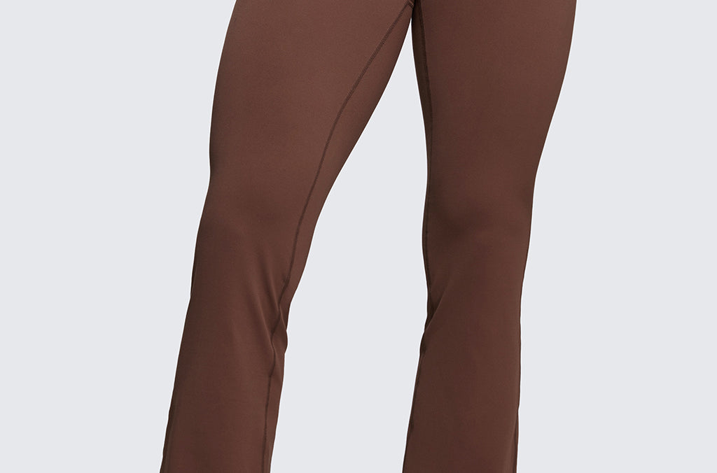 CRZ YOGA Women's High Waist Flare Leggings 29" Coffee Brown