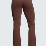 CRZ YOGA Women's High Waist Flare Leggings 29" Coffee Brown