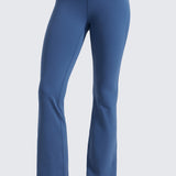 CRZ YOGA Women's High Waist Flare Leggings 29" Pitch Blue